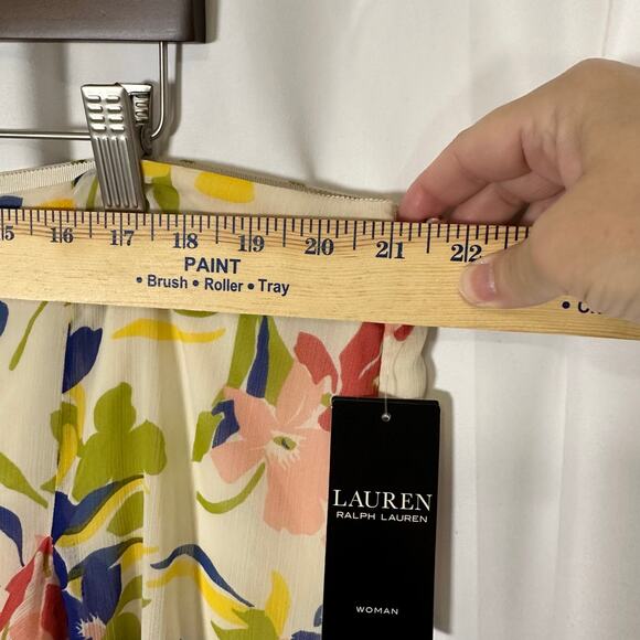 Lauren Ralph Lauren Floral Ruffle Trim Georgette Skirt 18W Feminine‎ Cottagecore - Picture 10 of 11